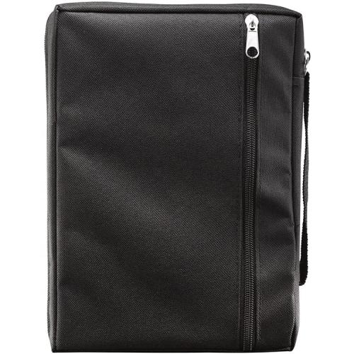 Black Canvas Bible Cover for Men and Women Large Zippered Case for Bible or Book