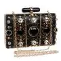 Factory Wholesale Hot Style black Dinner Bag Fashion Rhinestone Bead Embroidery Banquet Clutch Bag Ladies Dress Evening Bags