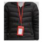KBW227 Custom soft plastic id working name badge pvc card holder with neck strap polyester lanyard