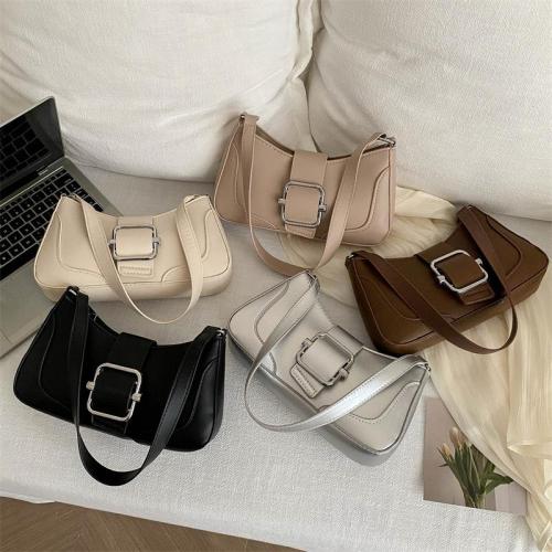 Retro Simple Tide Belt Buckle Design Bag 2024 New Women's Bags Fashion Shoulder Crossbody Armpit Bag Popular