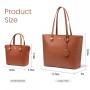 LOVEVOOK New Style 2pcs/set Fashion Handbags Ladies PU Leather Shoulder Bags Shopping Tote Satchel Purse Set for Women