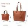 LOVEVOOK New Style 2pcs/set Fashion Handbags Ladies PU Leather Shoulder Bags Shopping Tote Satchel Purse Set for Women
