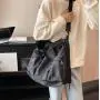 ZWY221 Daily Casual Ladies Drawstring Shoulder Bag Oxford Waterproof Lightweight Gym Bag Outdoor Sports Fitness Shopping Handbag