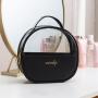Customized Logo Simple Large Capacity Clear Tpu Pu Leather Luxury Makeup Bag Transparent Pouch Toiletry Travel Cosmetic Bags