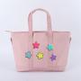 Keymay High Quality Fashion DIY Personalized Chenille Patches Girls Waterproof Gym Tote Bag Womens Handbag Nylon Tote Bag