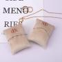 Custom Logo Printed Velvet Fabric Pouch Flap Jewelry Display For Watch Necklace Bracelet