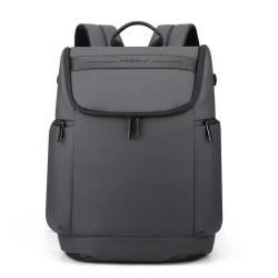 Factory Direct Sales New Style Black Men's Laptop Backpack One Piece PU Leather Custom Logo Outdoor Travel Backpack