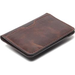 Factory wholesale Vegetable Tan Leather Mens Leather Bifold Wallet Rfid Wallet bifold card holder