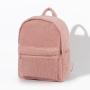 Wholesale Customized Portable Travel Sport Teenager Sherpa Plush Backpack Rucksack Custom Logo Backpack Girl School Backpack