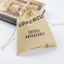 Custom Logo Printed Jute Burlap Linen Drawstring Bag Tea Potato Coffee Beans Packaging Bag
