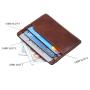 Premium italian leather card wallet with rfid atm card holder with custom embossed logo with gift box