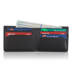 Wholesale designer men's leather wallet card holder oil waxed leather men front pocket wallet