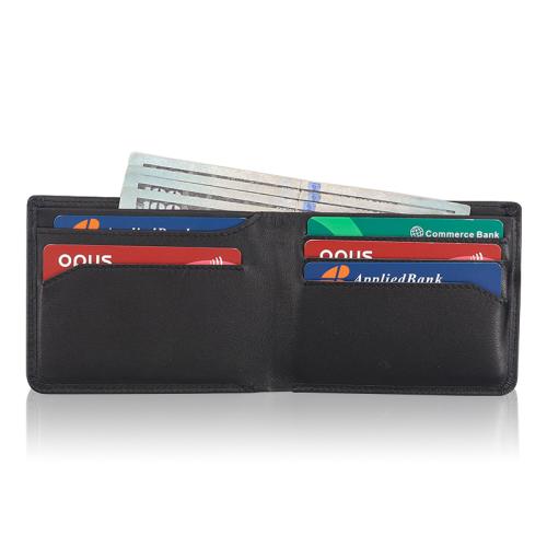 Wholesale designer men's leather wallet card holder oil waxed leather men front pocket wallet