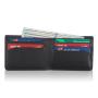 Wholesale designer men's leather wallet card holder oil waxed leather men front pocket wallet