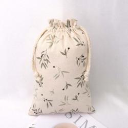 Hot Sale Full Hot Stamping 8 OZ Canvas Dust Bag For Handbag Drawstring Natural Organic Cotton Shopping Shoes Pouch