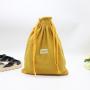 High Quality Custom Label Pouch Drawstring Bag Lining Velvet Fabric Gauze Cotton Dust Cosmetic Gift Packaging Bag