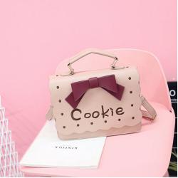 Wholesale Fashion Trends Sweet Cute Kawaii Delicate Bow Letter Shoulder Ladies Handbags Women Bags