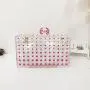 Fashionable and exquisite diamond inlaid transparent acrylic small square bag