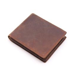 2021 leisure crazy horse leather wallet pure leather bag vintage high-quality genuine leather men wallet