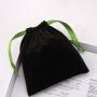 New Fabric Reusable Small Velvet Jewelry Watch Storage Bag Custom Logo Printed Drawstring Velvet Gift Jewelry Pouch