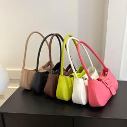 Personalized French women's bags 2024 summer new luxury handbags for women simple pure color armpit bag female shoulder bag