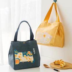 Gelory Japanese Lunch Bag Convenient Portable Canvas Bag Customized Large Capacity Thickened Thermal Insulated Lunch Bag