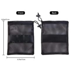 Wholesale Custom Logo Durable Black Drawstring Nylon Mesh Bag Gym Travel Sports Luggage Storage Net Bag