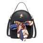 Bags for women ladies backpack 2024 factory wholesale small backpack fashion pu leather silk scarf shoulder bag