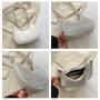 ZR542 Women's Saddle Bag PU Contrasting Color Stitching Fashion Working Portable One Shoulder Female Girl Tote Bag Shopping