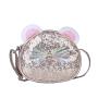 Fashion Cartoon Cute Kids Small Handbag Purse Wholesale Glitter PU Leather Girls Crossbody Bag with Bow