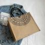 Senior Sense Large Capacity Canvas Class Handbag New Fashion All-In-One Linen Shoulder Tote Bag