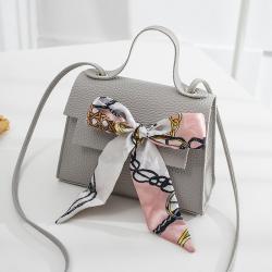 Luxury Purses and Handbags Women Ladies with Scarf China Wholesale PU Womens Bags Lichee Pattern Sling Bag Women Shoulder