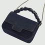 2024 Branded Lady Sling Bags Retro Blue Flip Lock Shoulder Bags Women Denim Handbag Chain Messenger Bags For Girls