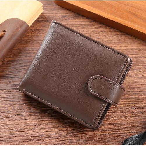 Men's Retro PU Leather Horizontal Wallet Large Capacity Multi-Card Zipper Change Bag Waterproof Cross-Border Credit Card Holder