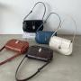Factory wholesale high quality handbag blue lock shoulder bag winter new half moon bag