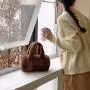 2024 Autumn Lazy Plush Bag New Small Handbag Cute Furry Cylindrical Bag