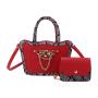 A Set Of Two Snake Pattern Women Luxury Bags Large Capacity Designer Handbag Wholesale Famous Brands Luxury Bolsas Para Mujer