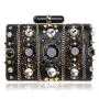 Factory Wholesale Hot Style black Dinner Bag Fashion Rhinestone Bead Embroidery Banquet Clutch Bag Ladies Dress Evening Bags