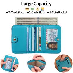2024 New Ultra Thin Women'S Short Wallet Multi-Functional Korean Style Simple Pu Coin Purse Wallet