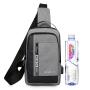 Chinese Supplier Brand School College Water Proof Outdoor Sport Casual Usb Charging Shoulder Chest Bag For Men