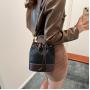 2024 Custom Drawstring PU Leather Bucket Bags Handbags For Fashion Women