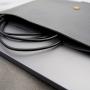 Branded leather protective laptop sleeve customized magnetic laptop notebook case tablet sleeve
