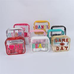 Keymay Popular RTS 11 Colors Football Season Game Day Clear Bag Stadium Approved Crossbody Bag Clear Transparent Shoulder Bag