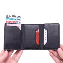 Rfid Aluminum Card Holder Case Automatic Metal Magic Pop Up Business ID Holder Unisex Bank Card Case Men