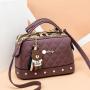 2024 Bags for Women New Fashion Women's Small Fragrant Wind Portable Bag Boston Shoulder Bag