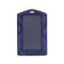 Snake skin leather business name tag ID badge card holder with lanyard