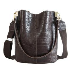 OEM395 New Fashion Crocodile Patten Crossbody Bag For Women Shoulder Bag Female Women Bags Luxury PU Leather Bucket Handbag