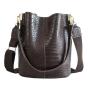 OEM395 New Fashion Crocodile Patten Crossbody Bag For Women Shoulder Bag Female Women Bags Luxury PU Leather Bucket Handbag