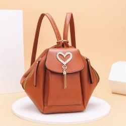 2023 PU New Fashion Mini Bag Women's Korean Heart Tassel Bucket Bag  Designer Handbag Wholesale