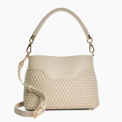 High Quality Women's Leather Bag Customized Logo Handmade Woven Handbag Shipping Bag Large Capacity For Women